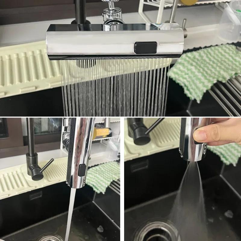 Kitchen Faucet Splash Proof Device Waterfall Water Outlet Universal Rotation Aerator Booster Extension Faucet Universal Joint