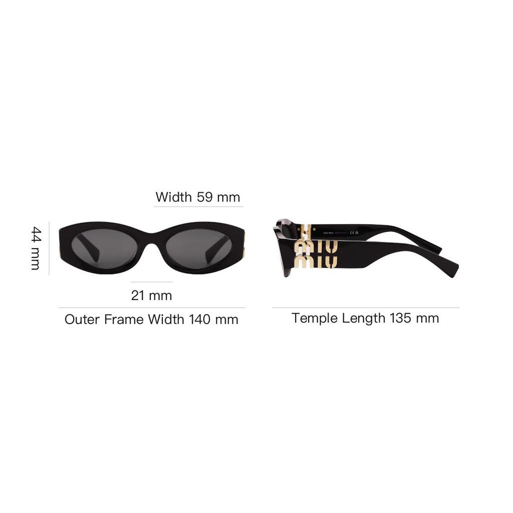 Miu Miu Cat Eye Sunglasses With Logo Women sunglasses Multicolor 0MU11WS