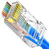 RJ45 Metal Shielded Pass-Through Connector for Cat 5, 6, 7 Cables