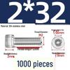 304 Stainless Steel Hex Socket Head Cap Screws, M2-M10, Extended Length