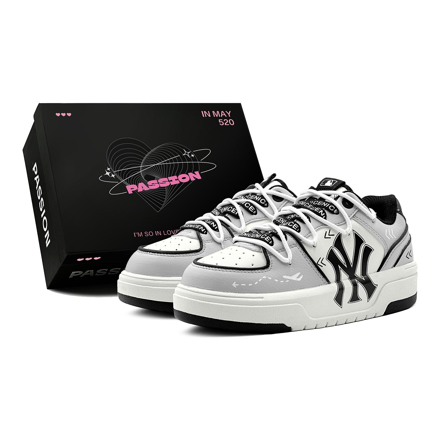

MLB Chunky Liner Summer Travel, Youth Paper Plane, Preppy Style Low top Skateboard Shoes Unisex Black Gray 3ASXCA12N-50WHS(TeamS-) 44
