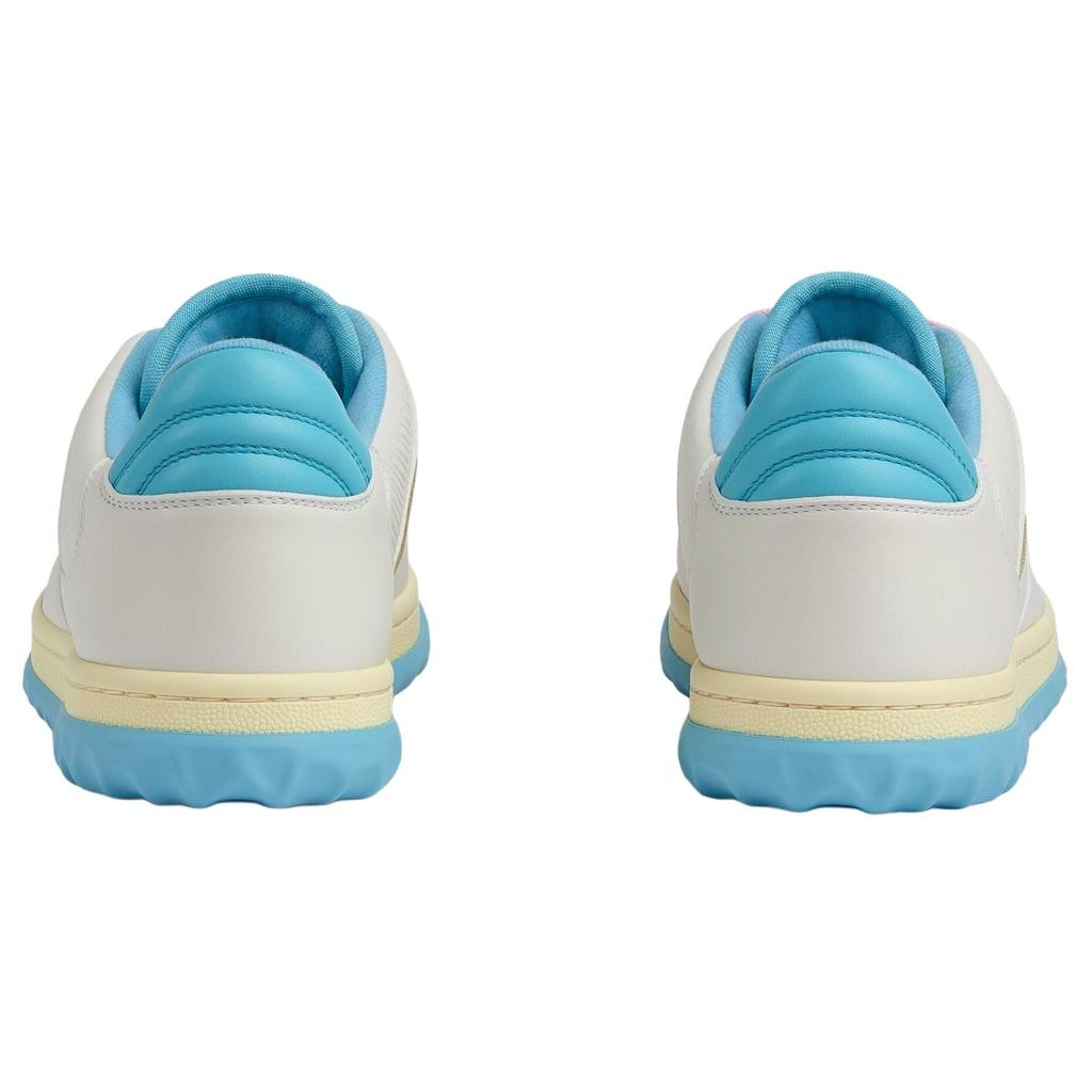 Gucci Women's MAC80 Sneaker Pastel Pink And Light Blue Leather 774027 AACNW 9074