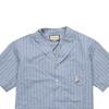 GUCCI Shirts Men's Blue Cuban Collar Moderate (Unisex) Shirts 618920 ZAE5V 4053