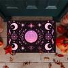 1pc Pink Moon Print Carpet - 800g/sq Crystal Velvet, Large Rectangular Living Room Rug with Celestial Design, Soft Polyester Mat