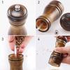 5 Inch Wooden Classical Salt Mills Handheld Salt Pepper Grinder Spice Seasoning Mills Grinders