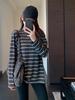 Women's Loose Striped Long-Sleeve T-Shirt: Flattering and Stylish Base Layer for Autumn/Winter 2025