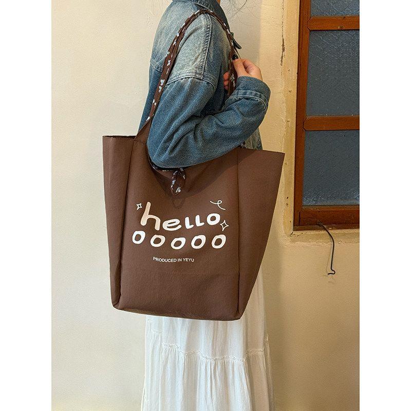 Tote Bag - Large Capacity Double-sided Back Single-shoulder Bag with A Relaxed Feel - Handbag for Leisurely Shopping