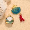 Stainless Steel Starfish & Sea Turtle Shell Pendant Earrings for Women