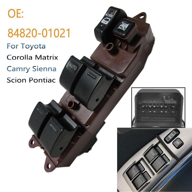 

Front Left Electric Power Window Switch Lifter Button Parts for Toyota Corolla Matrix Camry Sienna Scion Pontiac Car Accessories