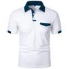Nuova Polo da Golf da Uomo a Maniche Corte Color Block Traspirante Maglietta Sportiva Yasheng