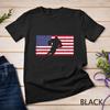 US Flag American Football Player Silhouette Vintage Patriot Unisex T-shirt