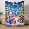 1Pc Christmas Bears Presents Blanket Soft And Comfortable Casual Warm Camping Travel Christmas Halloween Gift M921147