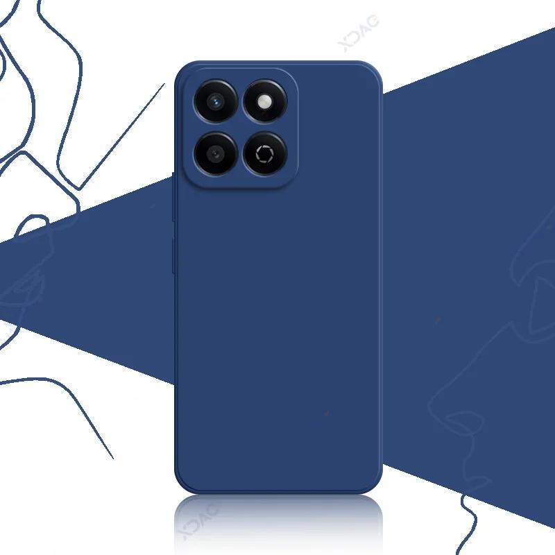 Luxury Square Liquid Silicone Cases for Honor 200 Smart 5G 360 Soft Phone Back Covers Honor200Smart Full Protective Bag