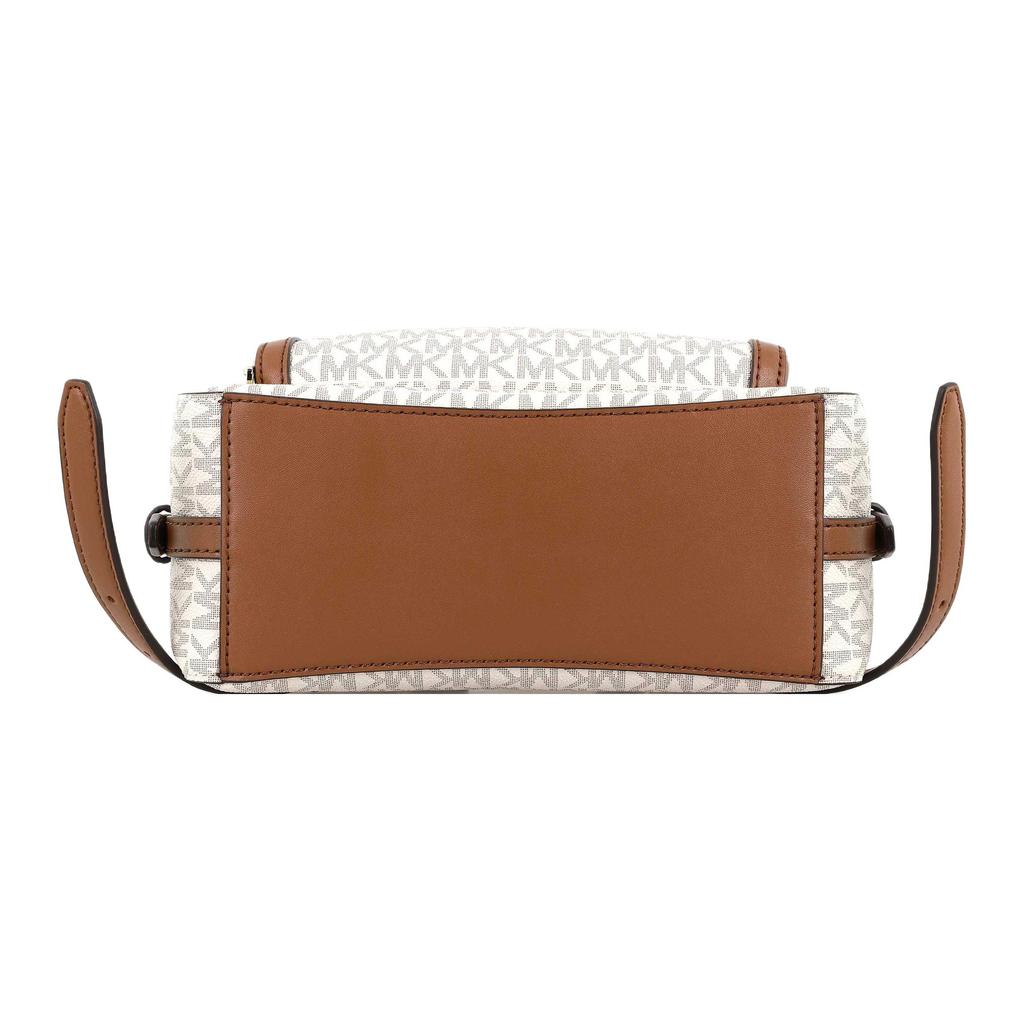 Michael Kors Mk Jaycee Series 24 Zipper Closure Classic Monogram Coated Canvas And Leather Backpack Women backpack Vanilla Brown 35S2G8TB2B-150