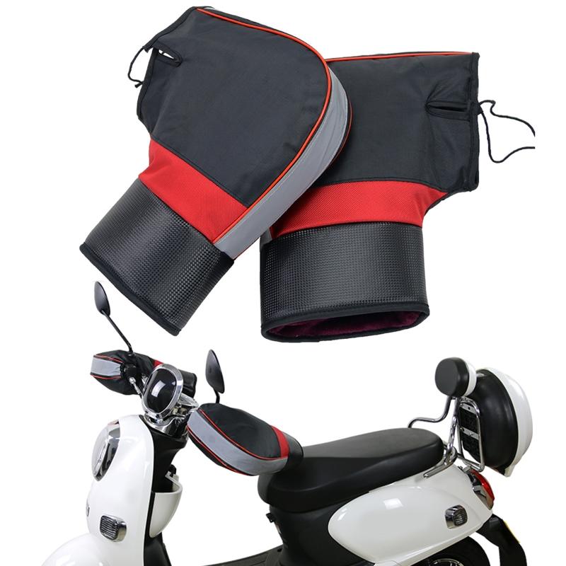 Motorcycle Handlebar Gloves Muff for Cold Weather Riding Mittens Windproof E-Bike Handguards Hand Protectors Covers 2pcs