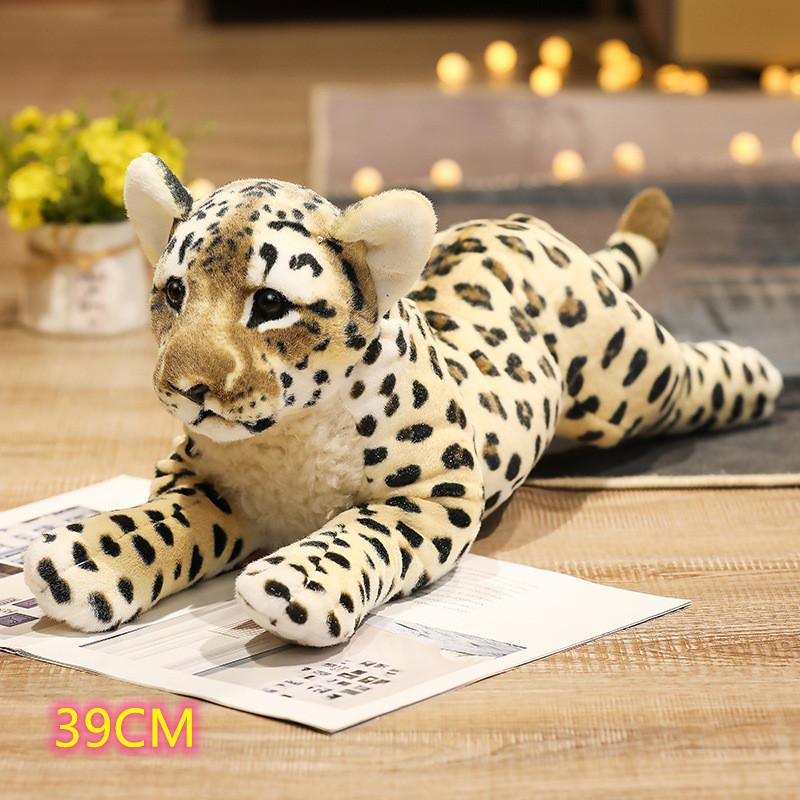 39cm Lovely Lion Tiger Leopard Plush Toys Cute Simulation Dolls Stuffed Soft Real Like Animal Toys Child Kids Decor Gift