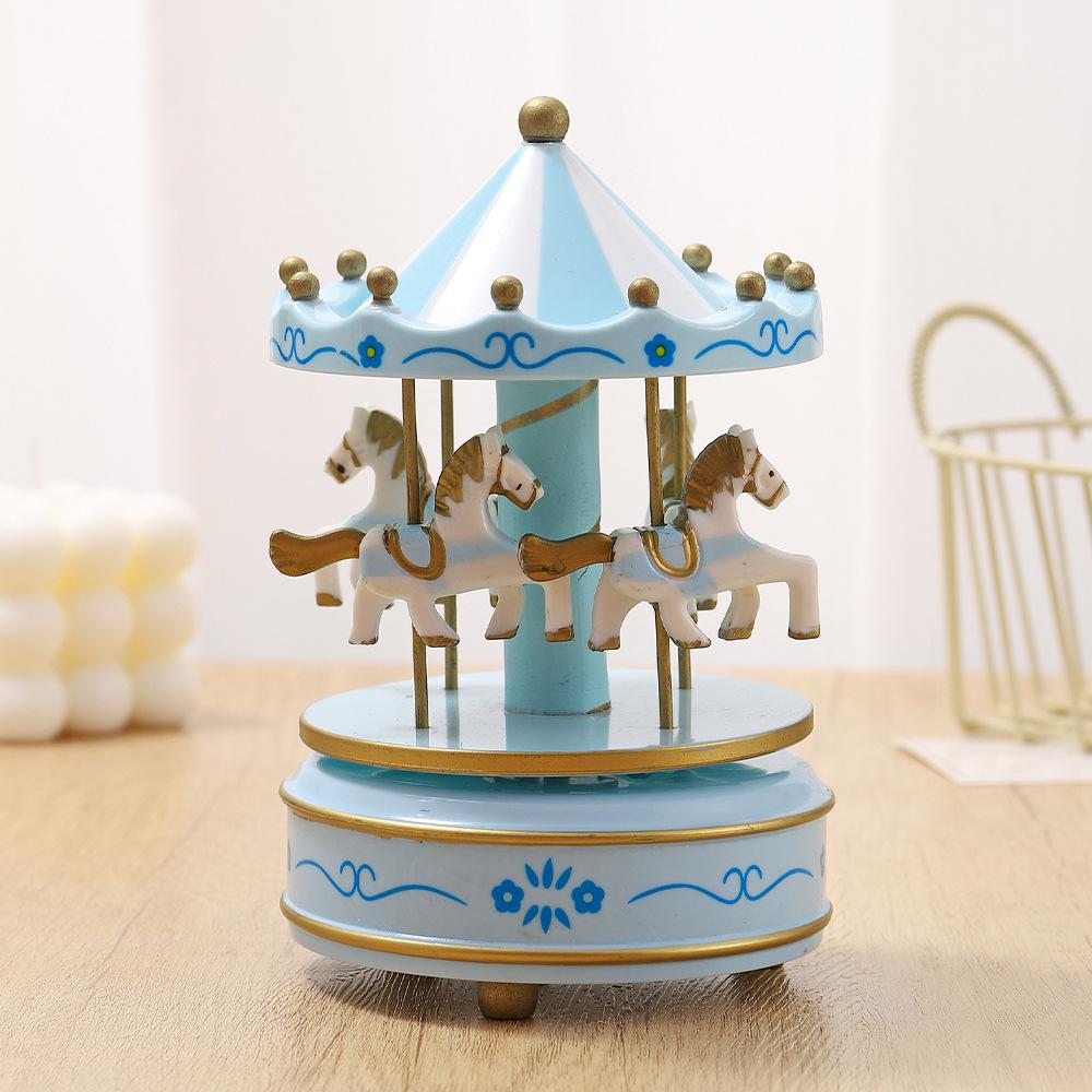 Sky City Carousel Music Box: Romantic European-Style Birthday Gift with Spire Clockwork