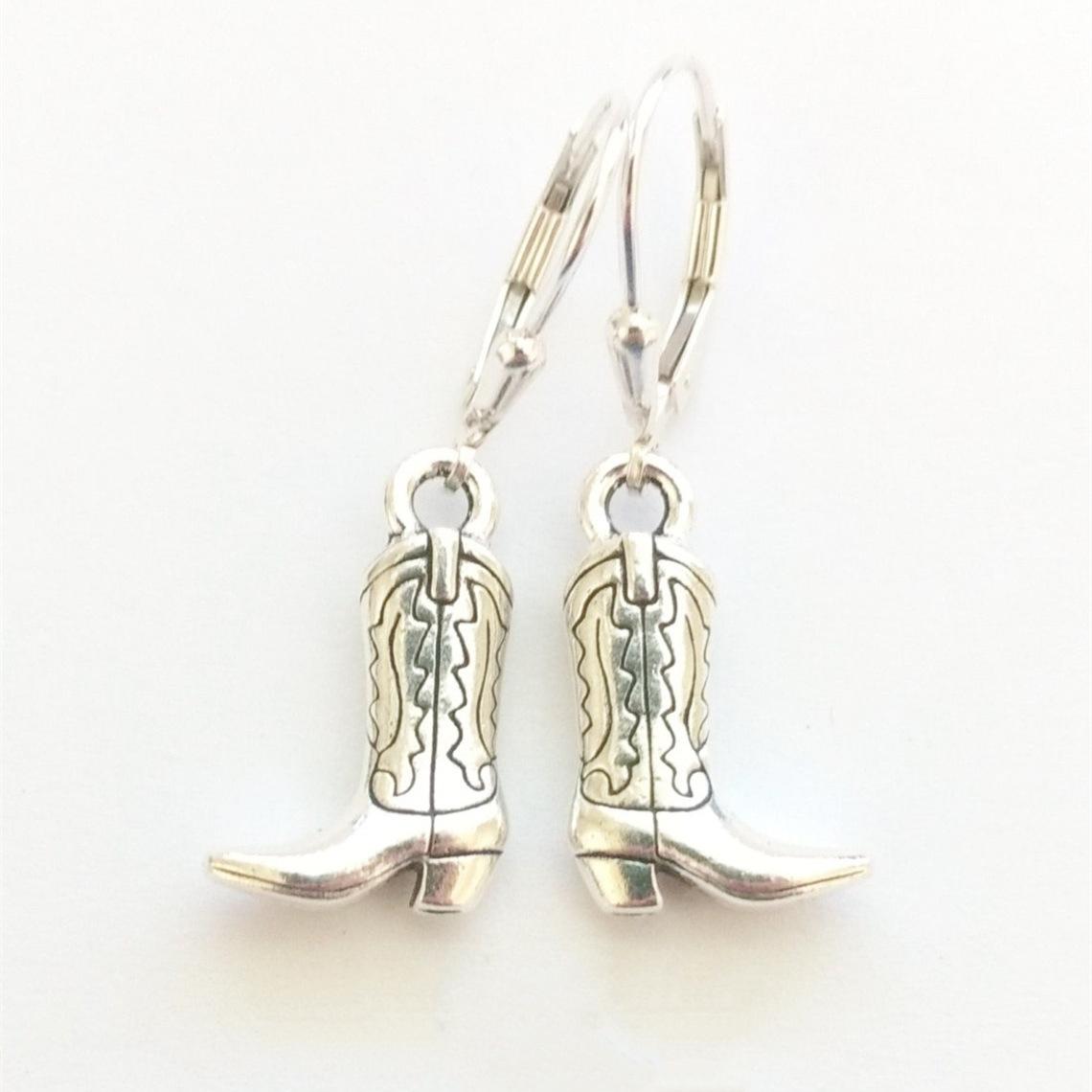 

Retro Creative Gold Color Simulation CowboyWestern Boots Pendant Hoop Earrings for Women Men Personality Jewelry Accessory Gift