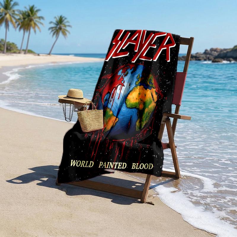 Slayer Blood Fashion Beach Towel: Ideal for Summer Adventures Soft, absorbent and quick drying suitable for swimming and bathing