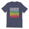 Funny Sysadmin Shirt Tech Support Checklist Unisex Vintage Sport Tshirt Punk Anime Family Tops Tees Oversized 3d Print Cotton