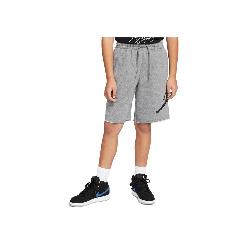 Jordan Logo Printed Lace-Up Sports Shorts Kids Shorts Carbon-Gray HA7453-091
