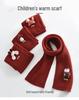 Roter Kinder-Strickschal - Niedlicher, Warmer, Winddichter, Hautfreundlicher Nackenschal