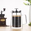 French Press Coffee Maker Heat Resistant Transparent Glass Tea Coffee Brewer Pot with Fine Filtration System for Coffee Lovers