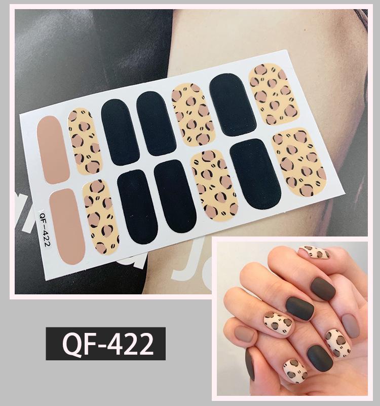 New Ins Leopard Print Nail Sticker Waterproof and Long-lasting European and American Nail Sticker Pregnant Women Can Use Nail Sticker