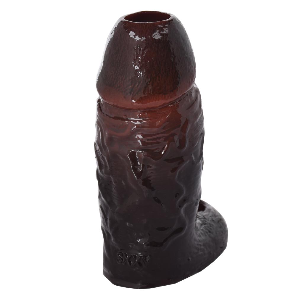 Realistický silikonový kondom na penis, návlek, prodlužovač, zvětšovač, dildo, popruh, erotické hračky pro dospělé