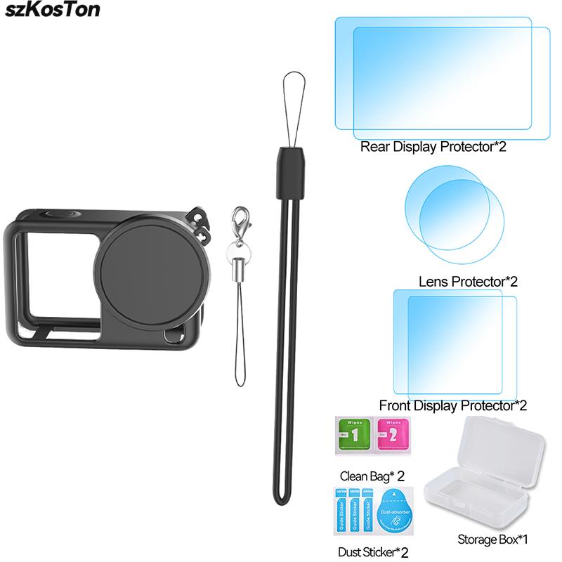 Case for DJI Osmo Action 6 Silicone Cover With Lens Protective Cap Anti-scratch Protector Shell Accessories