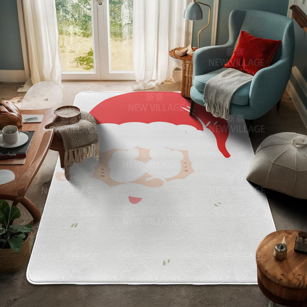 House Entrance Carpet Home Door Mat Living Room Bath Foot Bathroom Non-slip Water Absorption Rugs Bath Merry Christmas Winter