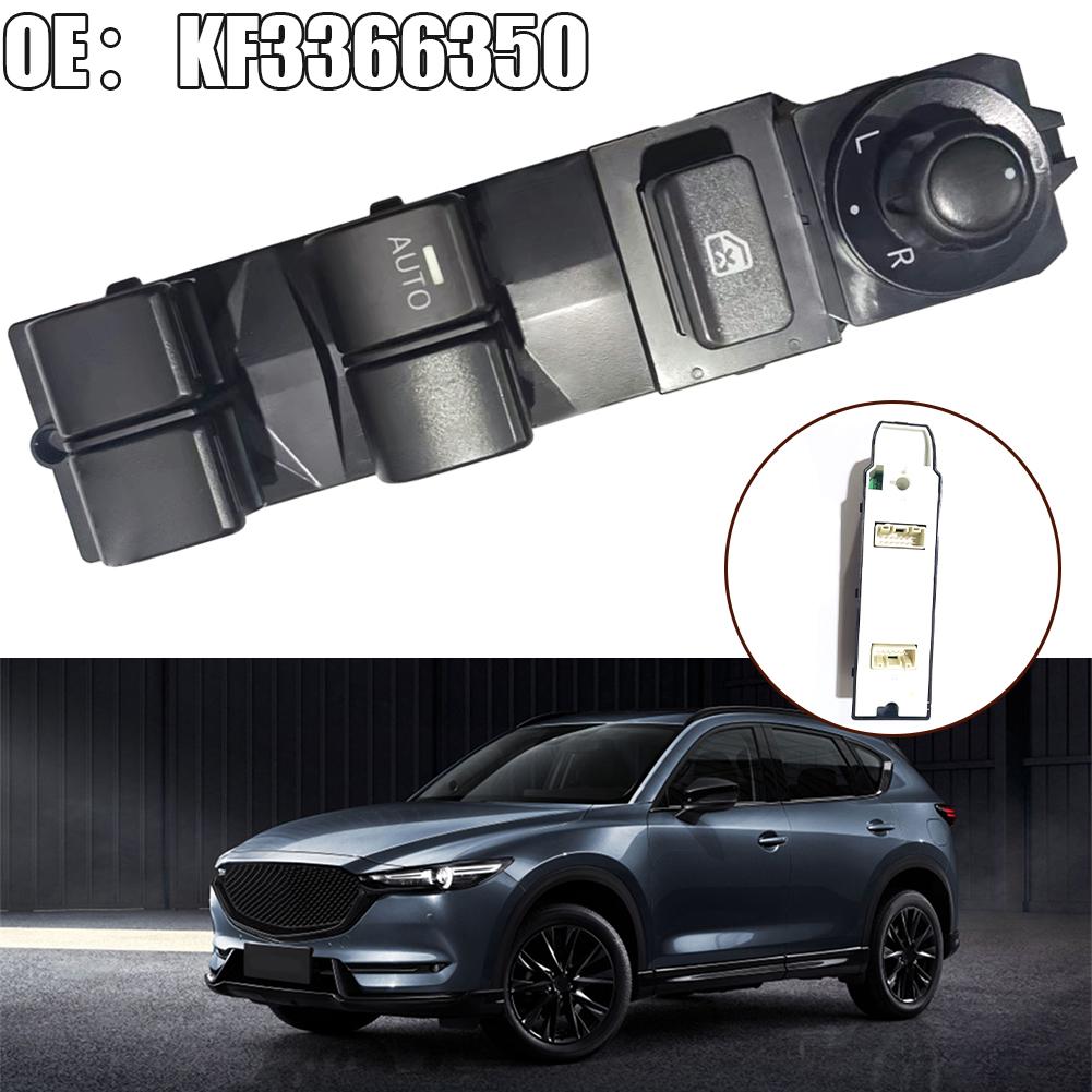 1 adet ABS Güç Camı Ana Anahtarı Ayna Anahtarı Cam Kaldırıcı Mazda KF3366350A KF3366350 Siyah Parça Aksesuarları
