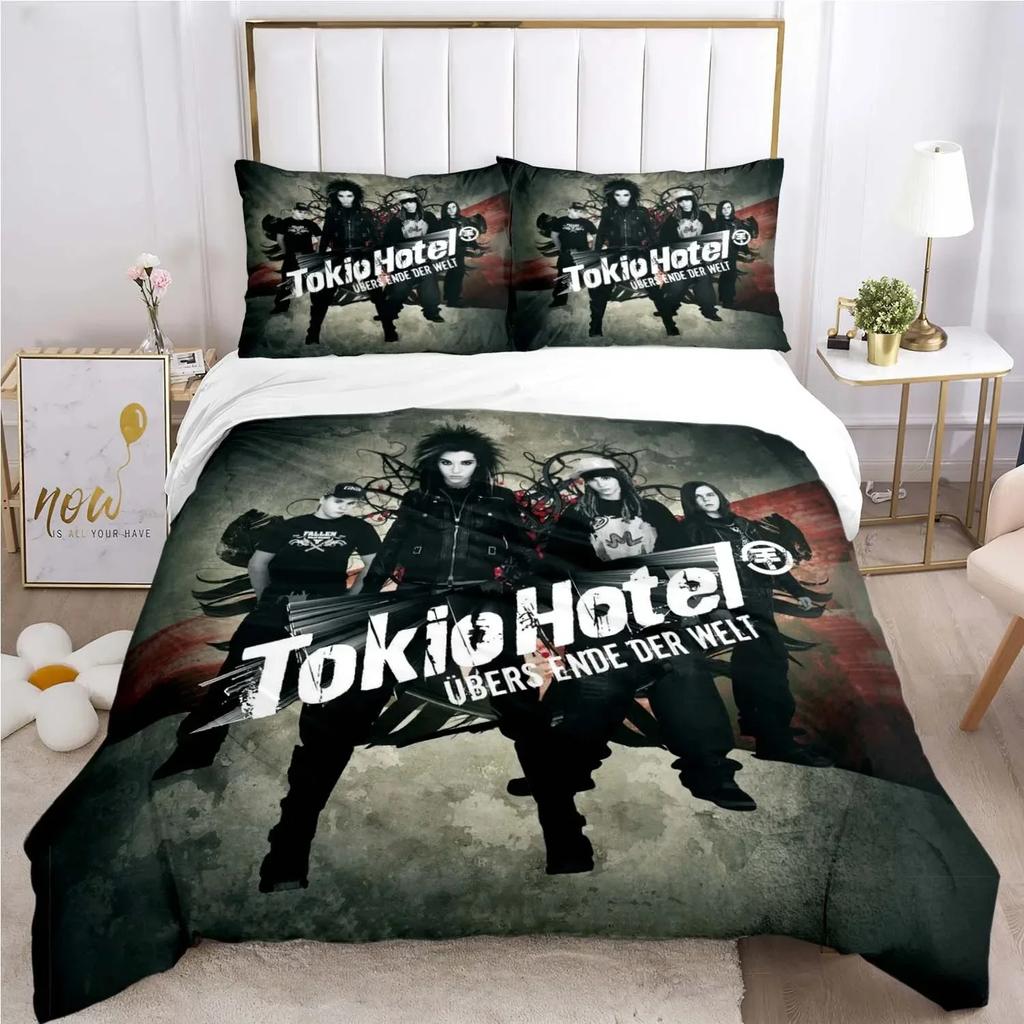 Tokio Hotel 3d Printing Rock Band All Season Duvet Cover Bedding sets Soft Quilt Cover and Pillowcases Single_Double_Queen_King