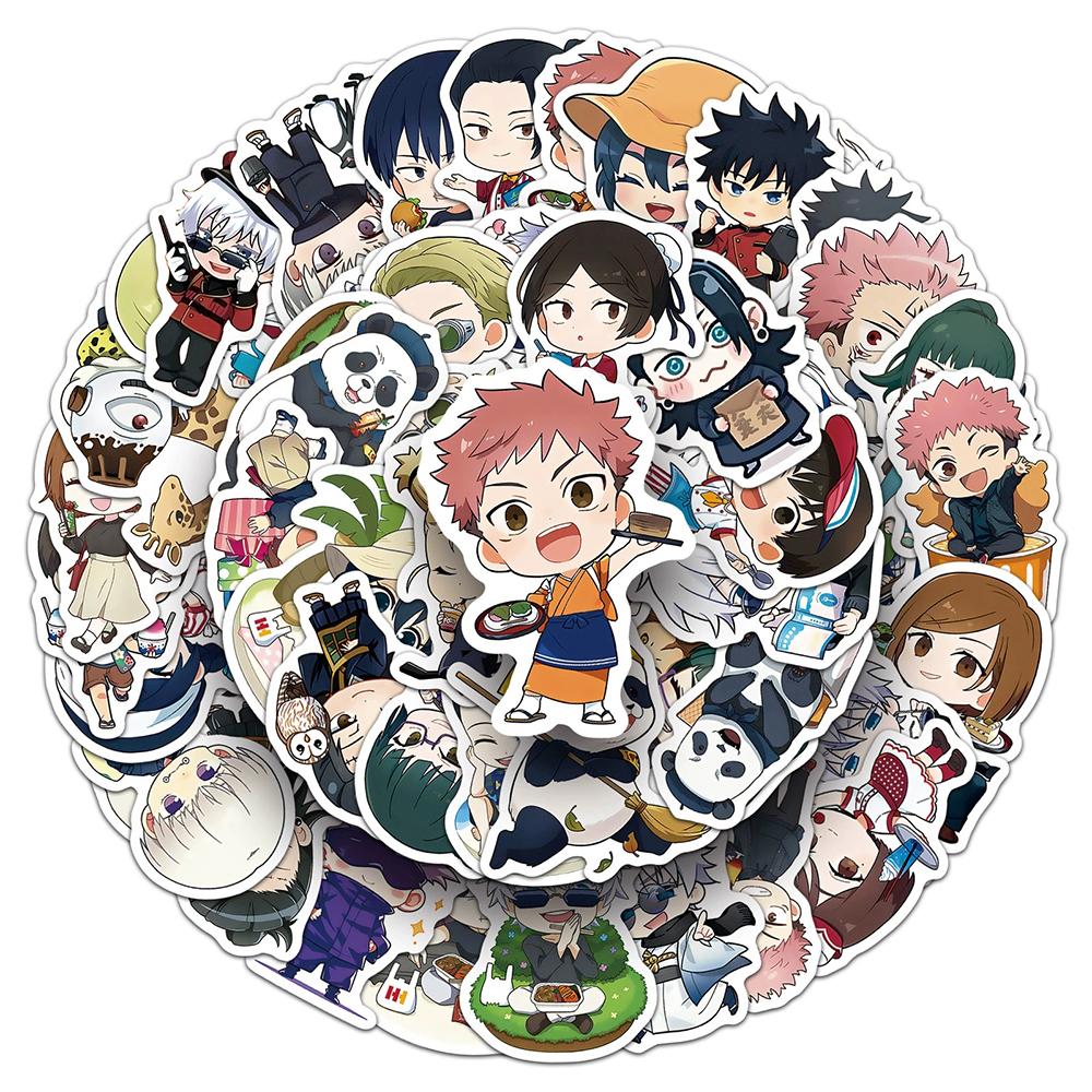 10/30/50 Stück Klassische Anime Jujutsu Kaisen Sticker Q-Version Cartoon Aufkleber DIY Skateboard Helm Laptop Niedlicher Gojo Satoru Sticker