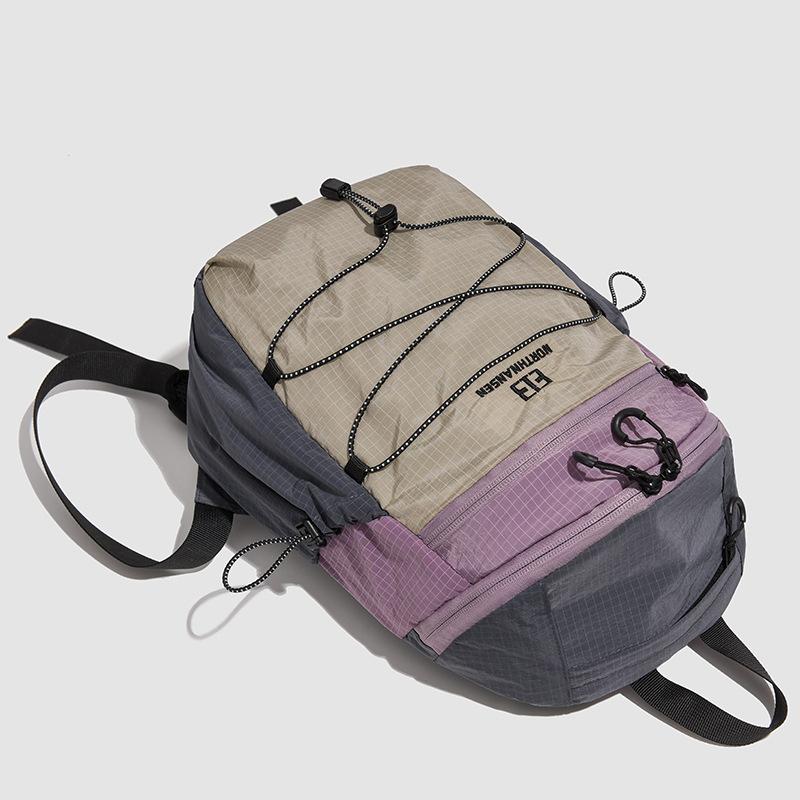 Schoolbag Outdoor Contrast Color Backpack Women's 1011 New Popular Mountaineering Bag Lightweight Small Capacity Leisure Commuter Small Backpack