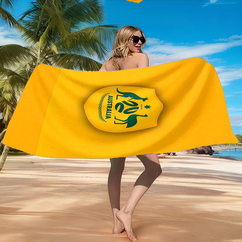 Australia Herb godło Ręcznik plażowy, Szybkoschnący, Łatwy w pielęgnacji, Odpowiedni zarówno do fitnessu, jak i na wakacje na plaży, Niezbędny sportowy