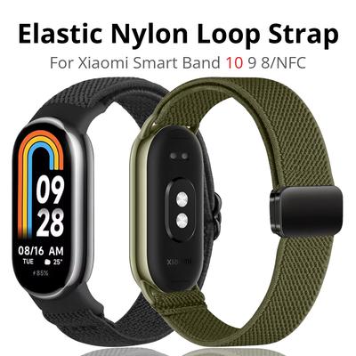 Nejlon hurokszíj Xiaomi Smart Band 10 óraszíjhoz NFC rugalmas csuklópánt Xiaomi Smart Band 9 8 Correa karkötőhöz