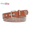 New Square Bead Rivet Belt Metal Pyramid Belt Men and Women Punk Hardware Jeans Belt Y2K Belt Designer Belt Women's Belts