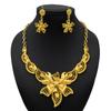 ANIID Dubai 24K Gold Farbe Schmucksets Hochzeit Afrikanische Halskette Ohrringe für Damen Nigerianisch Indisch Braut 2-teiliges Set Partygeschenke