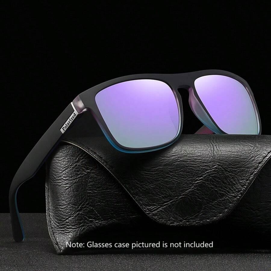 Fashionable Gradient Color Frame Square Vintage Sports Polarized Fashion Glasses Unisex Oversized Retro Fashion Glasses
