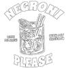Black T-Shirt with Negroni Cocktail Graphic and Text Leave Me Alone with My Negroni Please for Casual Wear