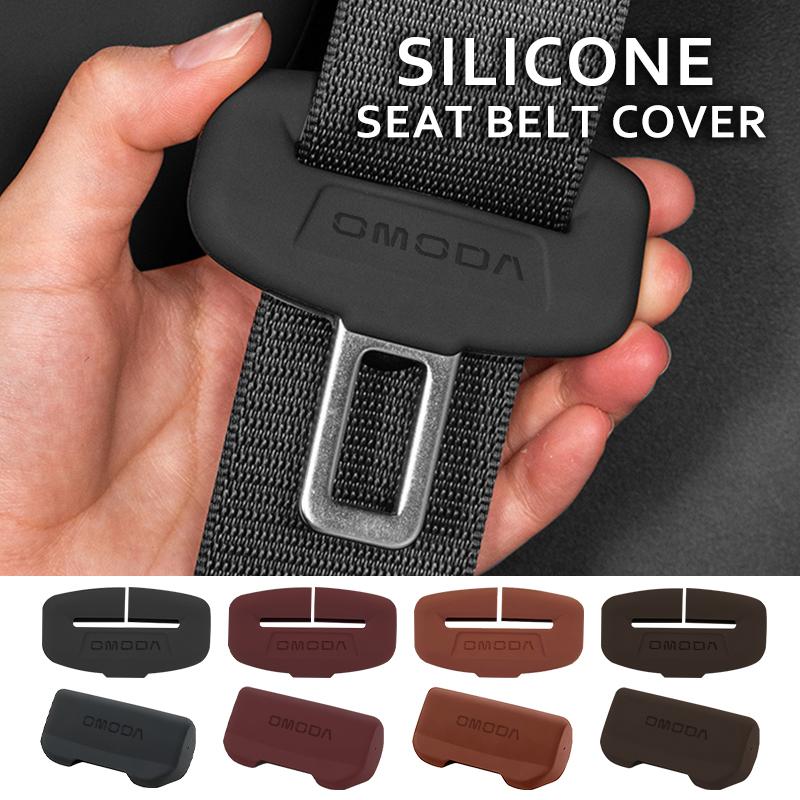 Car Seatbelt Buckle Cover Silicone Anti-scratch Protector Guard For Chery Omoda 5 C5 E5 C9 9 EV PHEV 2025 gks1