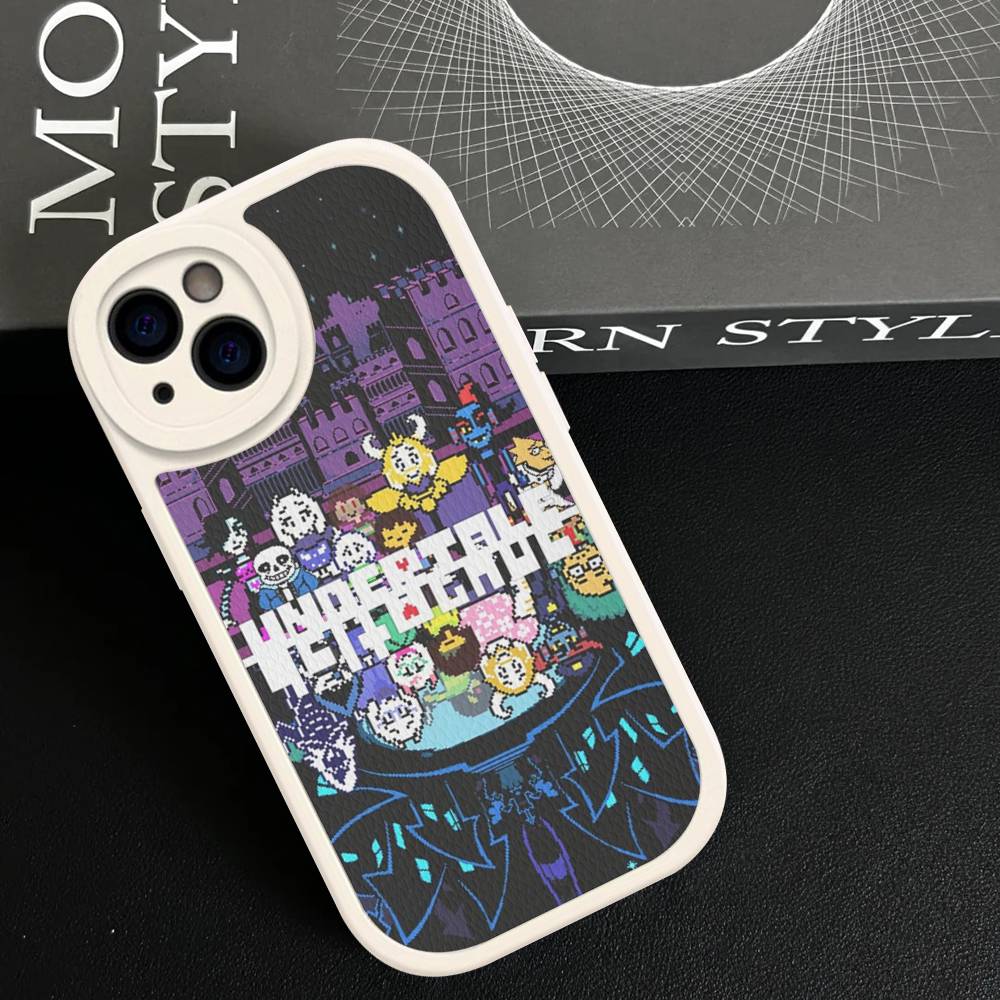 U-Undertale Game Phone Cover For IPhone 16 15 14 13 12 11 Pro Max Plus Leather Soft Case