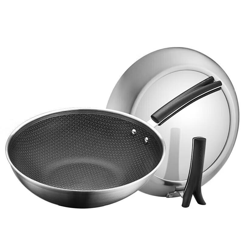 

Supor X-Crystal Shield Stainless Steel Honeycomb Non-stick Wok