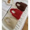 Borsa a Mano in Filato di Lana per Donna Borsa a Spalla in Maglia