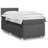 VidaXL Slatted Bed Base with Mattress Dark Grey 90x200 Cm Fabric 3288072