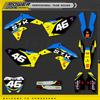 POWERZONE Custom Für SUZUKI RMZ450 2008-2017 RMZ 450cc Offroad-Motorradaufkleber Benutzerdefiniertes Grafik-Nummern-Schutz-Kit 08