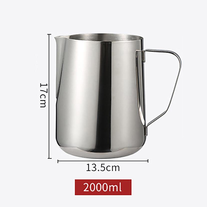 100ML-2000ML Stainless Steel Milk Frothing Pitcher Espresso Coffee Barista Craft Latte Cappuccino Cream Frothing Jug Pitcher