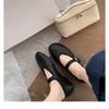 Comfortable Sheepskin Mary Jane Flats Women Ballet Shoes Round Toe Minimalist Strap Low Cut Casual Shoes