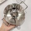 1Pcs Korean Style Cuisine Bowl Durable Stainless Steel Rice Wine Bowls Household Double Ear Snacks Plate Instant Noodle Bowl